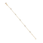 9kt Gold Five Pearl and Chain Bracelet - MoMuse Jewellery