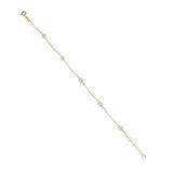 9kt Gold Five Pearl and Chain Bracelet - MoMuse Jewellery