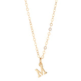 9kt Gold Initial Pendant (A to Z) - MoMuse Jewellery
