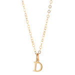 9kt Gold Initial Pendant (A to Z) - MoMuse Jewellery