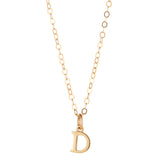 9kt Gold Initial Pendant (A to Z) - MoMuse Jewellery