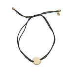 9kt Gold Disc Cord Bracelet - MoMuse Jewellery