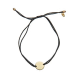 9kt Gold Disc Cord Bracelet - MoMuse Jewellery