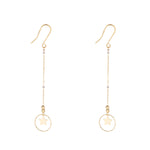 9kt Gold Star & Circle Chain Earrings - MoMuse Jewellery