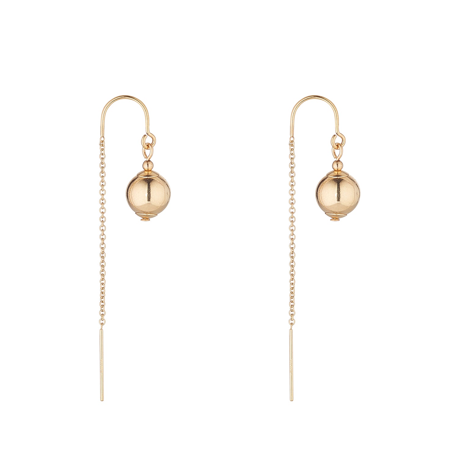 14kt Gold Filled Ball Half Threader earrings - MoMuse Jewellery
