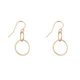 14kt Gold Filled Double Circle Earrings - MoMuse Jewellery