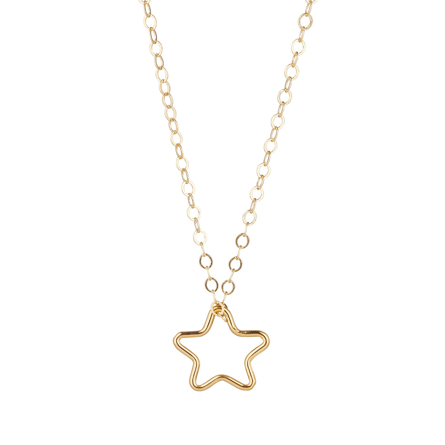 14kt Gold Filled Chain with Star Pendant - MoMuse Jewellery