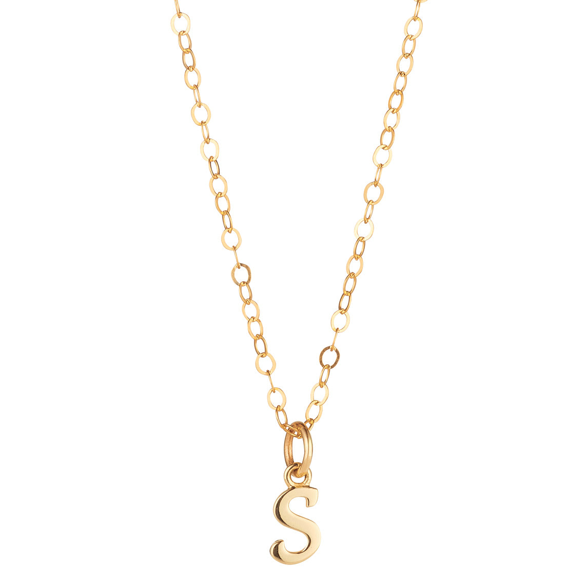 9kt Gold Initial Pendant (A to Z) - MoMuse Jewellery