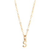 9kt Gold Initial Pendant (A to Z) - MoMuse Jewellery