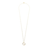 14kt Long Gold Filled Chain with Fused Circle - MoMuse Jewellery