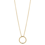 9kt Gold Floating Circle Necklace - MoMuse Jewellery