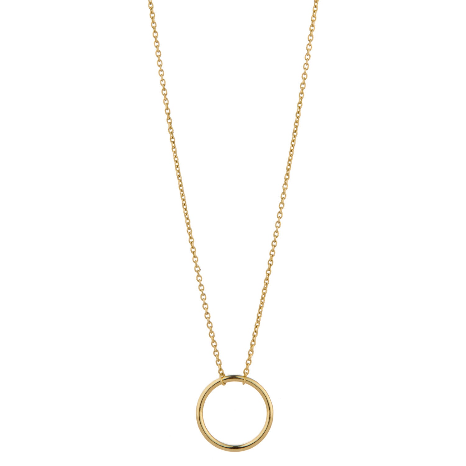 9kt Gold Floating Circle Necklace - MoMuse Jewellery
