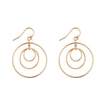 14kt Gold Filled Triple Circle Hoop - MoMuse Jewellery
