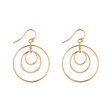 14kt Gold Filled Triple Circle Hoop - MoMuse Jewellery