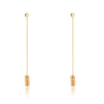 9kt Gold Chain Earrings with Multiple Circles - MoMuse Jewellery
