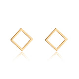 9kt Gold Square Stud Earrings - MoMuse Jewellery