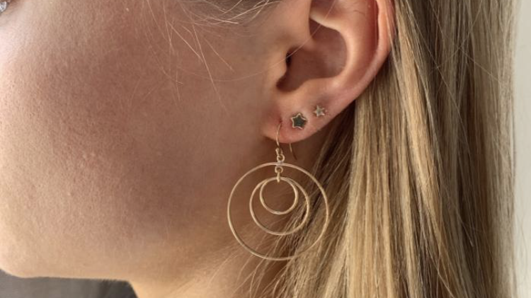 Circle ring hotsell earrings