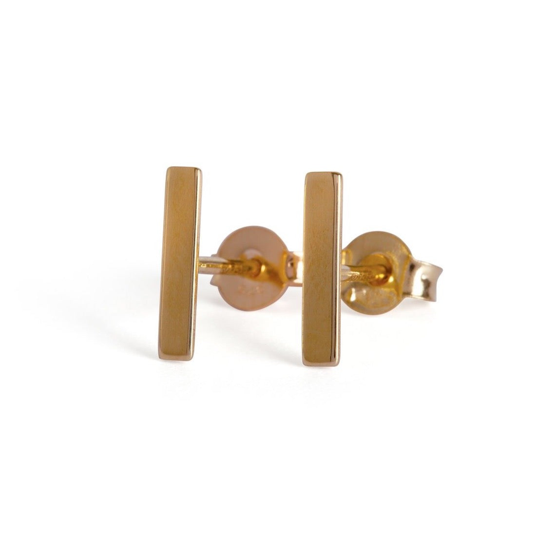 9kt Gold Bar Stud Earrings