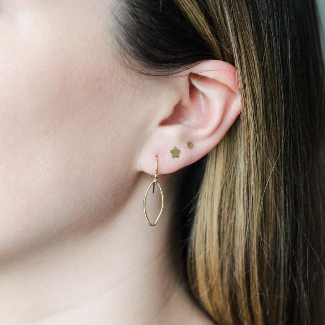 Gold Filled Open Oval Earrings