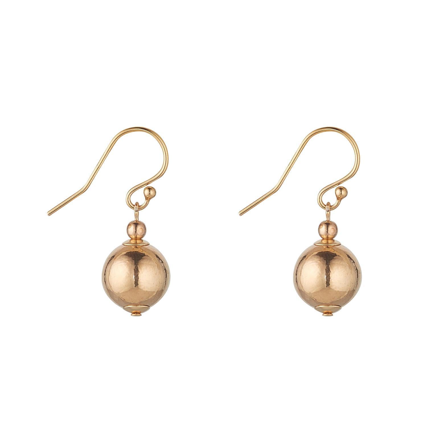 Gold Filled Ball Drop Earrings