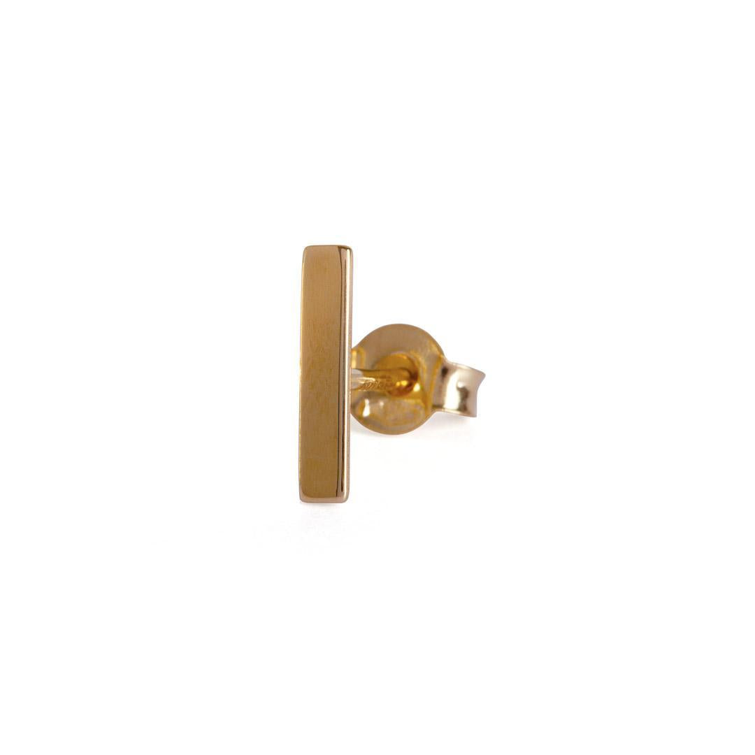 9kt Gold Bar Stud Earrings