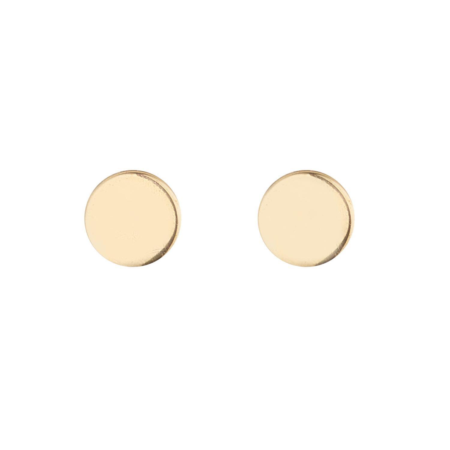 9kt Gold Mini Disc Stud Earrings