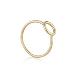 9kt Yellow Gold Circle Ring - MoMuse Jewellery