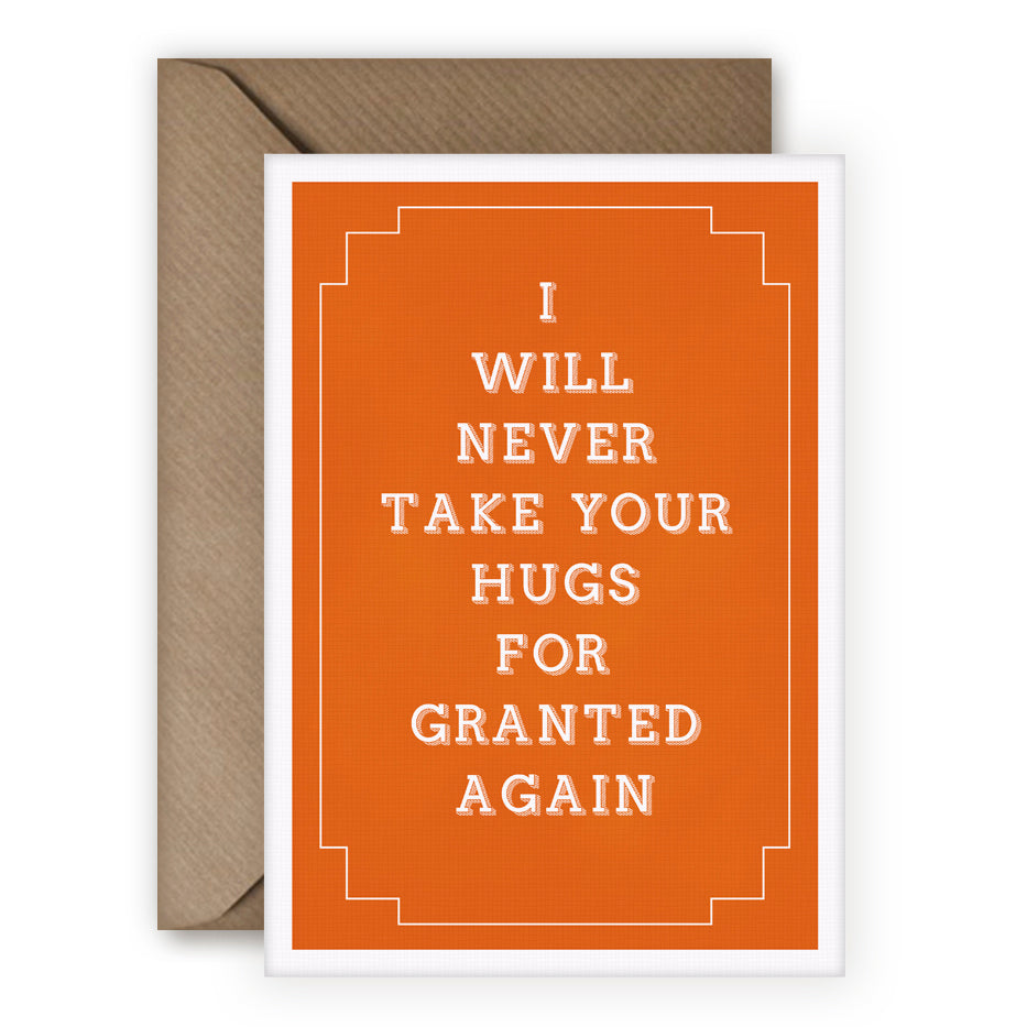 Simple Things 'Hugs For Granted' Card - MoMuse Jewellery