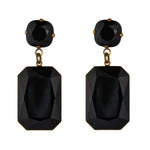 Black Swarovski Slab Earrings by Merle O'Grady - MoMuse Jewellery