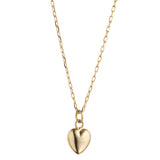 9kt Gold 3D Heart Necklace - MoMuse Jewellery