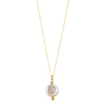 14kt Gold Filled Petite Coin Pearl Necklace - MoMuse Jewellery