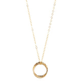 14kt Gold Filled Double Fused Circle Pendant - MoMuse Jewellery
