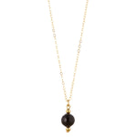 14kt Gold Filled Petite Black Onyx Necklace - MoMuse Jewellery