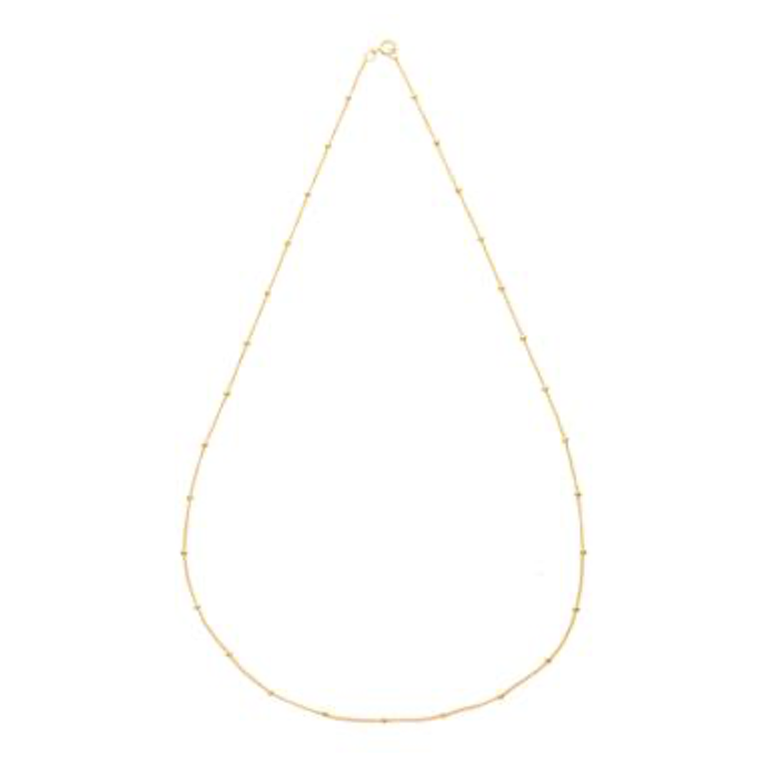 Gold Filled Beaded Satellite Chain Necklace