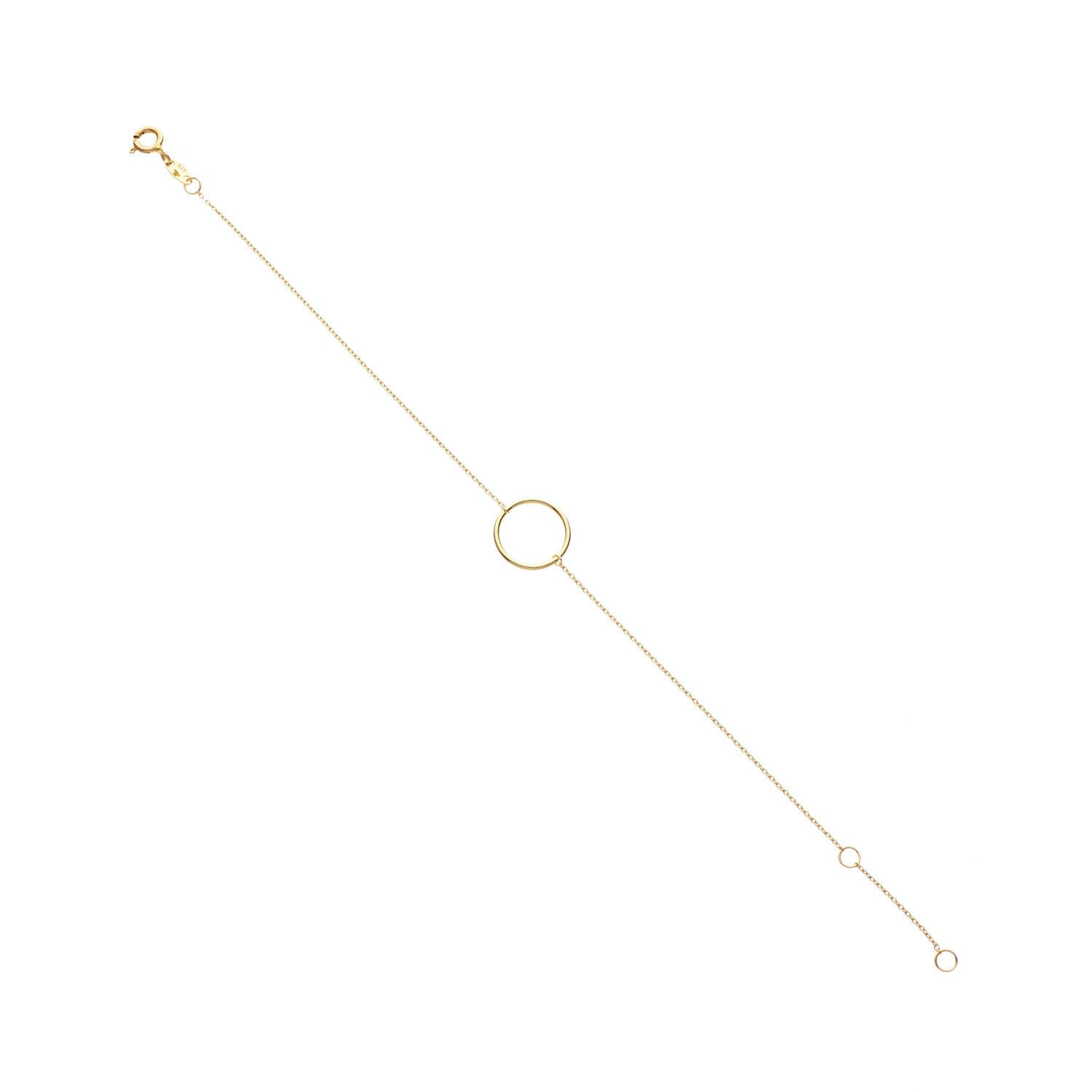 9kt Gold Single Circle Bracelet - MoMuse Jewellery