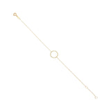 9kt Gold Single Circle Bracelet - MoMuse Jewellery